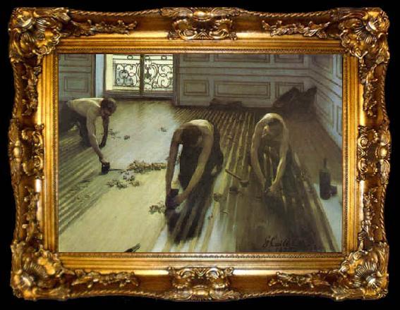 framed  Gustave Caillebotte The Floor Strippers, ta009-2